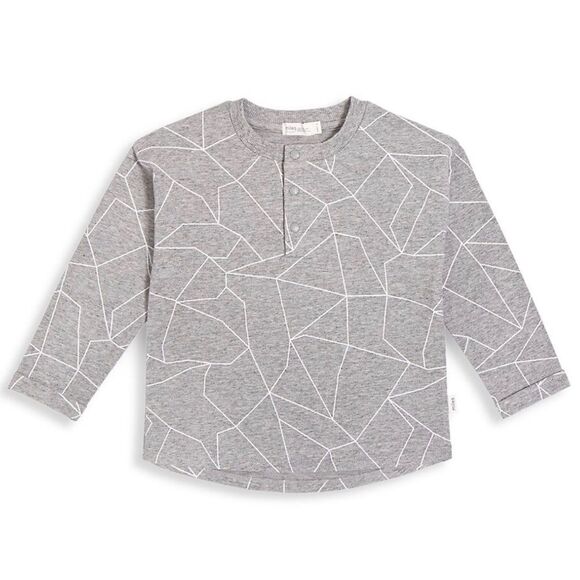 Miles Boy’s Dark Heather Snow Day Front Snap Stretch Cotton Henley Top Size 6 - Picture 14 of 14